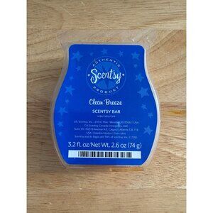 Scentsy Authentic Clean Breeze Scented Wax Bar 8 Cubes Made In USA